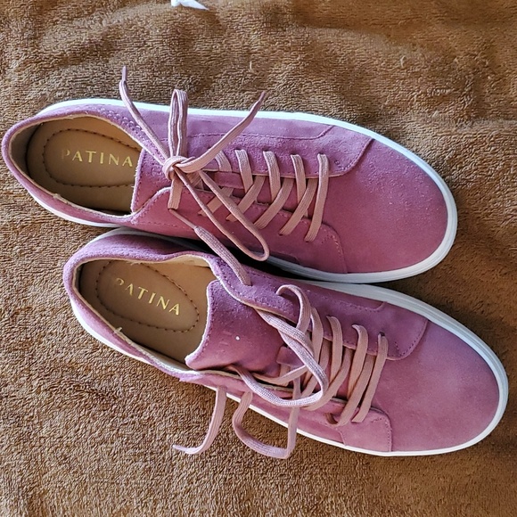 PATINA LOW TOP ROSE Colored LEATHER STREET SNEAKER - Picture 6 of 6